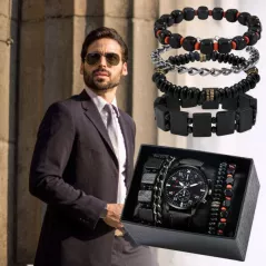SET CEAS MODERN CU 4 BRATARI DANESSON PENTRU BARBATI