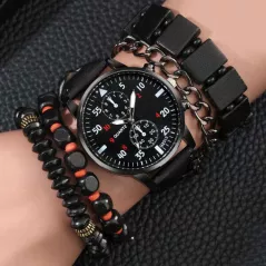 SET CEAS MODERN CU 4 BRATARI DANESSON PENTRU BARBATI