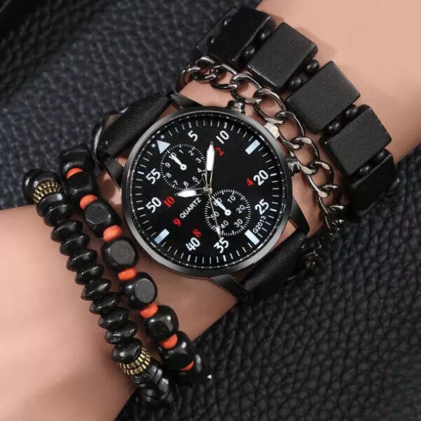 SET CEAS MODERN CU 4 BRATARI DANESSON PENTRU BARBATI