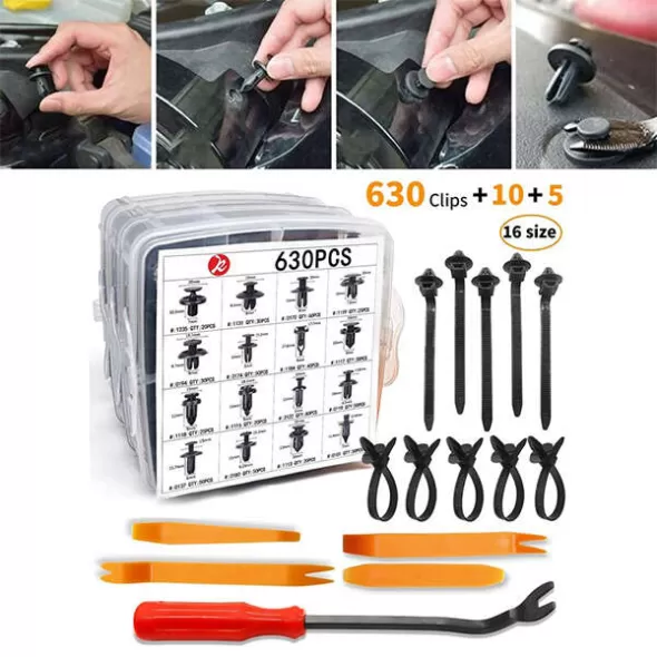 SET DE 630 DE CLEME ȘI ACCESORII AUTO - TACKER PRO